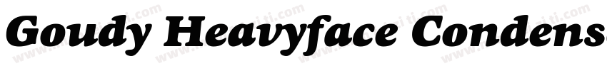 Goudy Heavyface Condensed字体转换